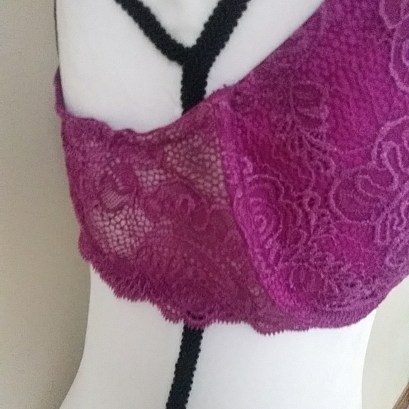 Victoria's Secret Very Sexy Lace Push-Up Without Padding Bra 38D Purple Pink - Picture 4 of 16